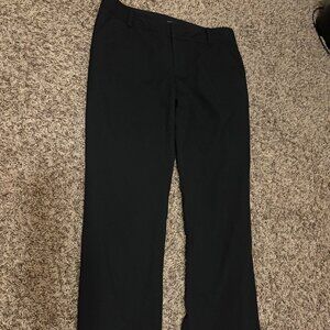 Banana Republic Factory Martin Fit Pant 4S 4 Short Solid Black Poylester Viscose